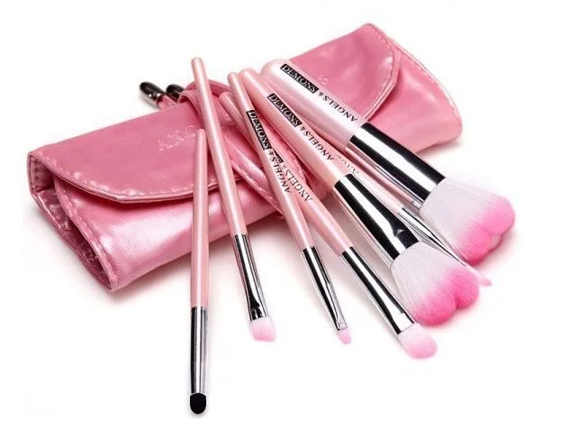 Angels and Demons 7pcs Professional Makeup Brushes set Natural Cosmetic Brush tools free shipping