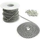 DGXS Silver Ball Chain 100 meters Per Spool Bulk, Stainless Steel Silver Ball Chain