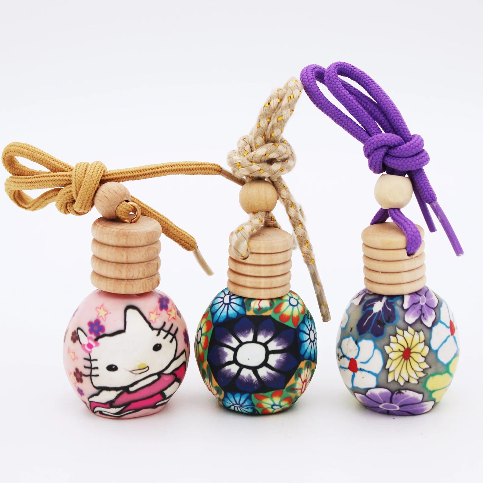 10ml colored customized car perfume hanging diffuser empty glass bottle