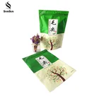 Custom printed empty stand up organic biodegradable nylon green tea bags
