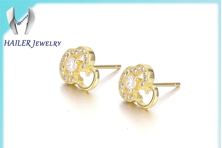 jewellery gold jewelry, ebay hot sale gift, pave setting earring