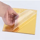 5Mm One Way Self Adhesive 4Ft X 6Ft Gold Plastic Acrylic Mirror Sheet For Vacuum Forming