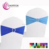 wholesale cheap spandex chair sash blue with buckle/stretch lycra chair cover sashes tie styles for wedding party factory price