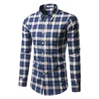 fancy design men shirt cotton high quality plaid flannel long sleeve man casual shirts