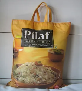 matt lamination 25kg bag of rice with handle