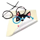 Customized Pattern Heat Transfer Printing Microfiber Sunglasses Cleaning Cloth