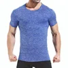100% polyester cationic dye dry fit blank men fitness wear tights sport t shirt training running elastic undershirt
