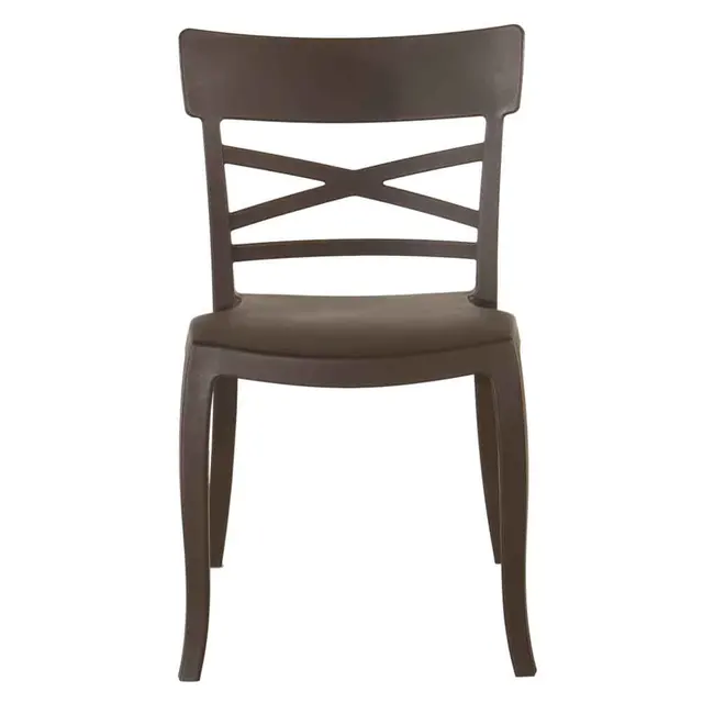 2018new style Colorful Cross back plastic chair dining room for sale