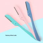 China Light weight Eyebrow Trimmer Folding Eyebrow Razor Shaper for Women, Completely Stainless Steel Grooming Shavers