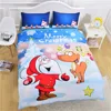 Christmas Santa 3d Printing Polyester Comforter Wholesale Modern Cotton Quality Duvet Bed Sheets Quilts Bedding Set For Kids