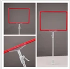 Pop telescopic rod clamp foot sign landscape Portrait poster frame stand price tag holder