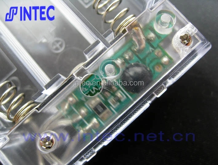 3*aa Transparent Battery Holder With Timer Buy 3aa Battery Holder