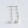 fresh water pearls natural making 925 sterling silver chandelier earrings for women