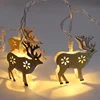 Amazon hot sell Christmas LED lights decorative string 1.8m 10 pcs elk Christmas lamp decorating lamp string
