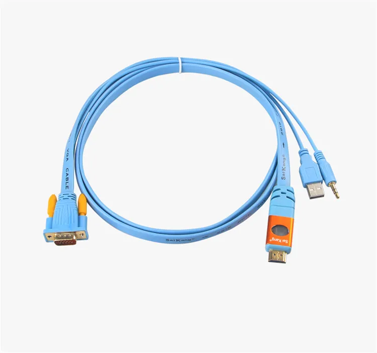 SaiKang retractable brands 1m 2m 4ft 8ft 10ft 30ft 19p 4k usb audio cable vga to hdmi cable - ANKUX.COM