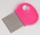 plastic anti nit free stainless steel double teeth head lice comb