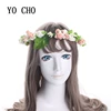 YO CHO Women Flowers Wreath Bridal Flower Crown headband Kids Party Flower Hairband Hair Accessories Adjustable Floral Garlands
