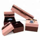 Pink custom wholesale luxury cardboard gift paper jewelry packaging box with bow tie