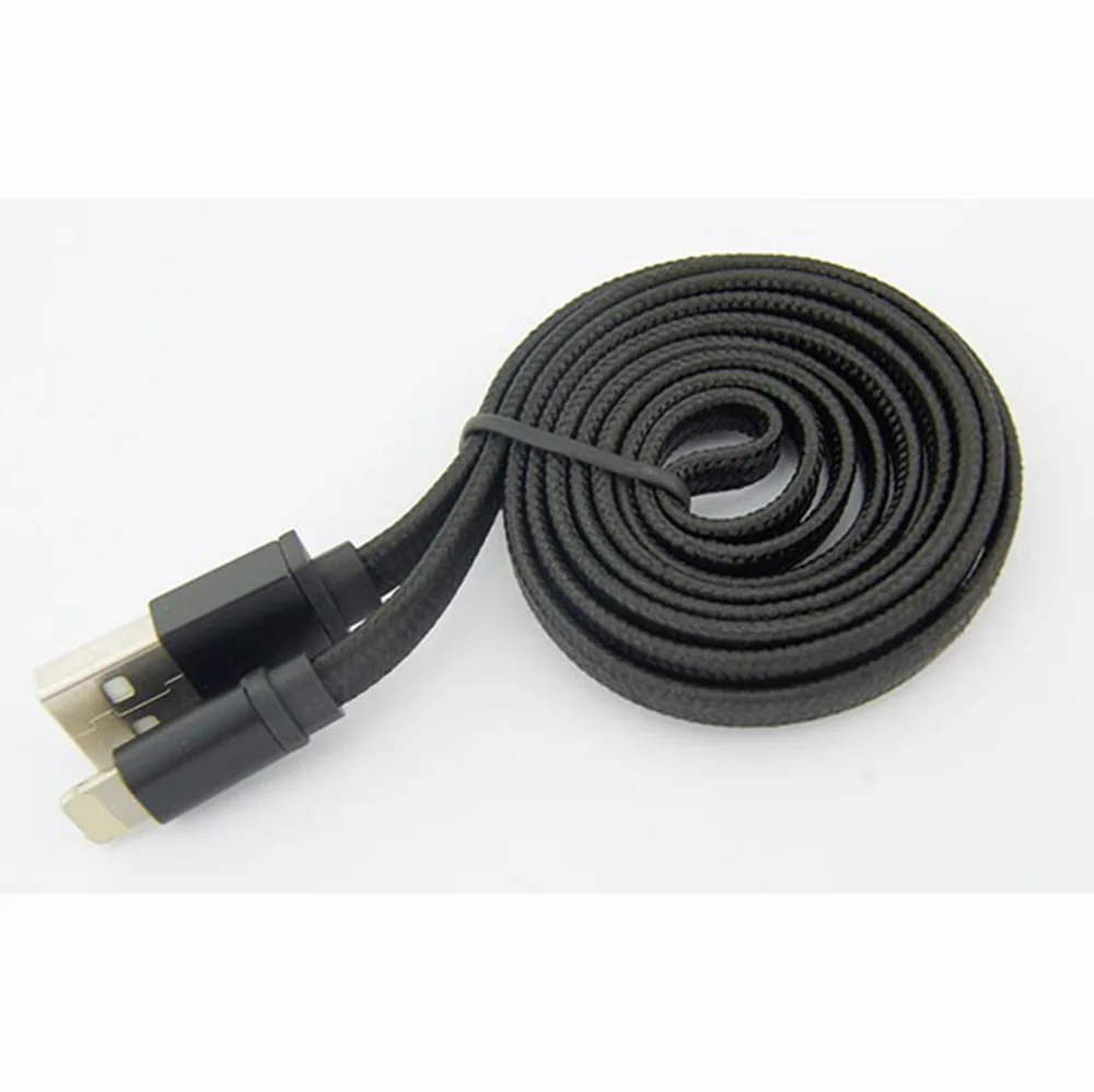 Hottest and Cheapest fast charging speed braidred fabric flat micro usb charging cable, 8pin usb data cable - ANKUX.COM