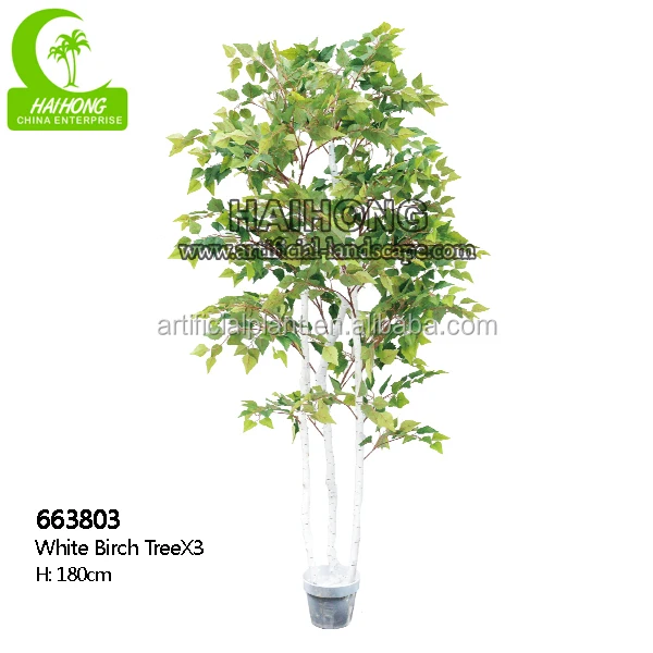 artificial white birch tree