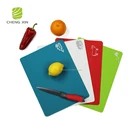 2018 hot sale Set Of 4 Cute Vegetable Cutting Board Set Plastic Color Coded cutting Boards Plastic Chopping Board