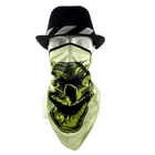 Hot Sale polyester & spandex multifunction headwear mask green color skull triangle towel tube bandana for fishing