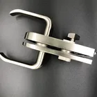 Stainless steel double side door handle lock for frameless glass door