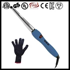 dual voltage electric ceramic curler tool with Hair Styling Heat Resistant Glove