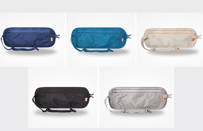 China wholesale lightweight security money belt nylon passport traveling waist bag
