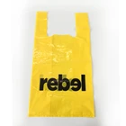 T shirt shopping plastic hdpe custom shopping bag with logos