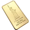 Factory direct sale custom 24k 1 oz gold bar Lady liberty and eagle gold bullion bars