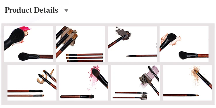 makeup brush set bamboo