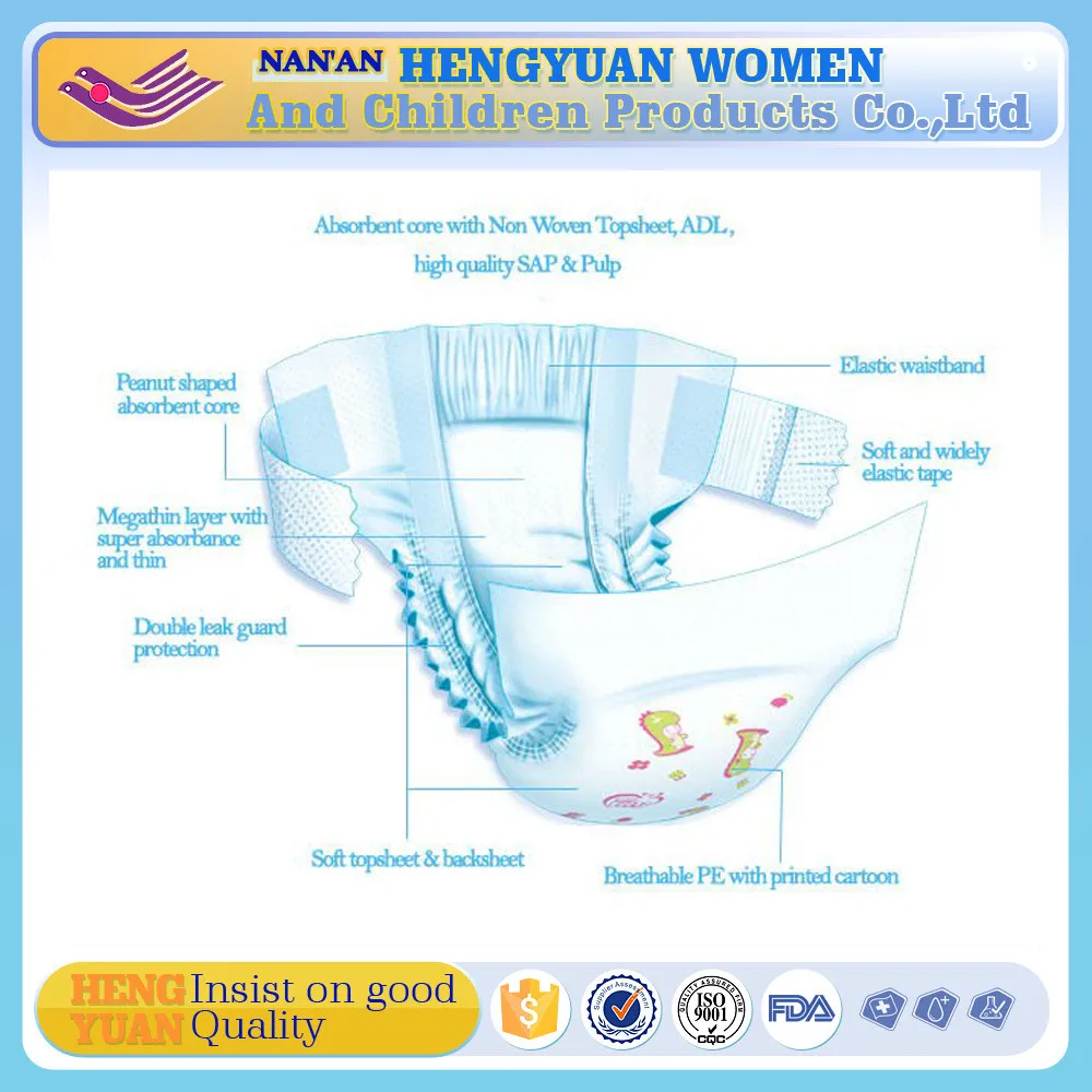 2017 hot salling disposable baby diapers wholesale safety and