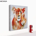 100% quality lion canvas on art painting boards for home decoration