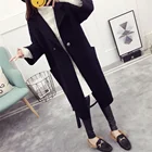 Women Winter Sweater Imitation Mink Velvet Long Coat Ladies Slim Fit Casual Overcoat