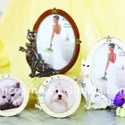 Zinc Alloy-Epoxy Coated- Jewels inlay-Cat and Dog Pet Photo Frames