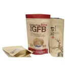 Food Grade Stand Up Clear Window Custom Printed Resealable Laminated Kraft Paper Bag With Zipper
