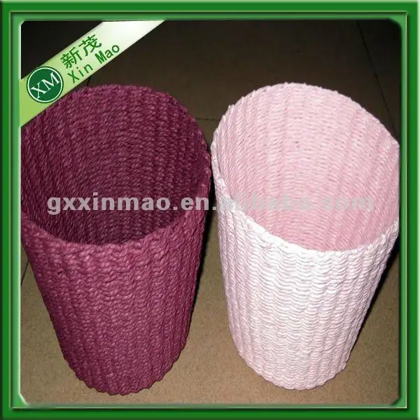 handmade household large paper rope laundry basket