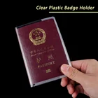 Custom clear pvc plastic passport holder standard size blank travel passport wallet rfid blocking passport cover 8pcs