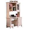 European French Provincial Country Style Corner Bookcase with Desk