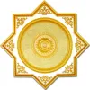 Factory wholesale ps panel ceiling for decoration polygon gold ceiling medallion BRJD18-S-088