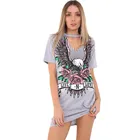 Online Shopping Cheap Women Jersey Oversized Tee Shirt Dress
