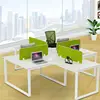 modern office furniture desk 4 seater L shape workstation office desk for staff