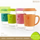 Custom Glass Coffee Travel Mugs BPA free