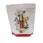 custom label printed makeup mylar foil bag for facial stand up cosmetic bottle packaging bag