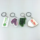 Custom design branded 2d 3d plastic key chain ring holder rubber soft PVC keychain
