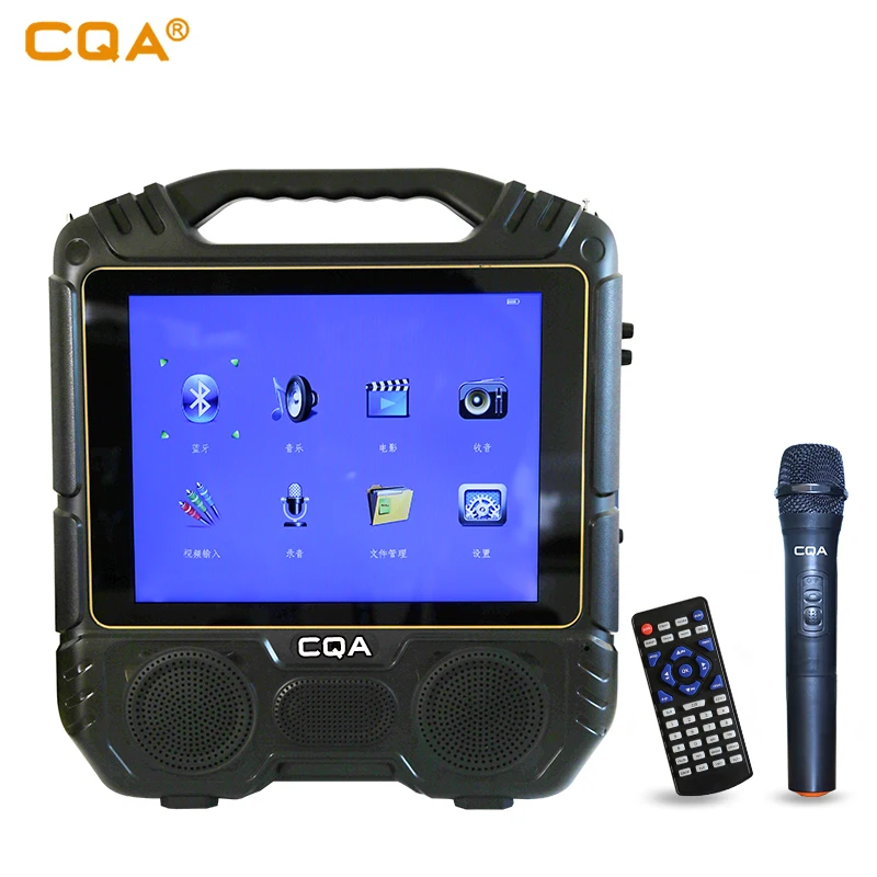 CQA DJ MUSIC SYSTEM ALTAVOZ KARAOKE 4" PORTABLE PARTY DJ SPEAKER WITH LED SCREEN AND TRI-POD TYPE PA STAND - ANKUX.COM