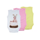 Custom Print Baby Jumpsuit Newborn Baby Wear White Plain Baby Romper