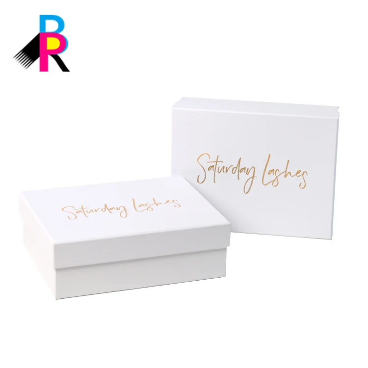 new style paper print gift packaging white jewelry storage box