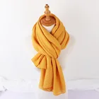 Wholesale new pleated cotton and linen scarf wrinkled sequins scarf solid color shawl scarf Hijab